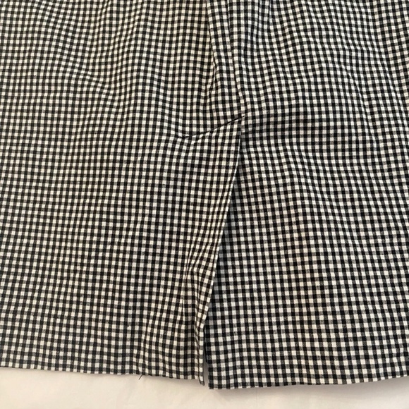 Bebe Black & White Gingham Ruffle Skirt With Buttons Size 4 - Picture 3 of 8